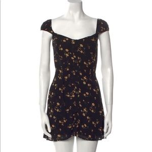 REFORMATION SZ 8 BLK + FLORAL DRESS